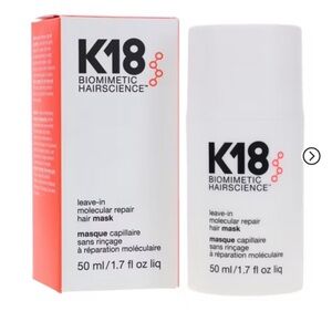 K18 Biomimetic Hairscience 
Leave-In Molecular Repair Hair Mask 50ml/1.7fl oz